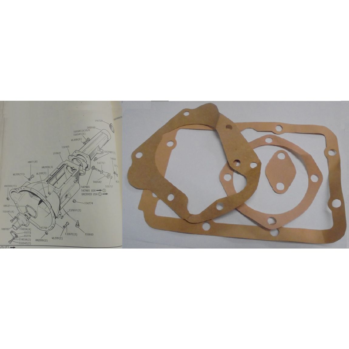 ** GEARBOX GASKET SET (Morgan Plus 4) (1991cc,2088cc & 2138cc) (1951- 68)  